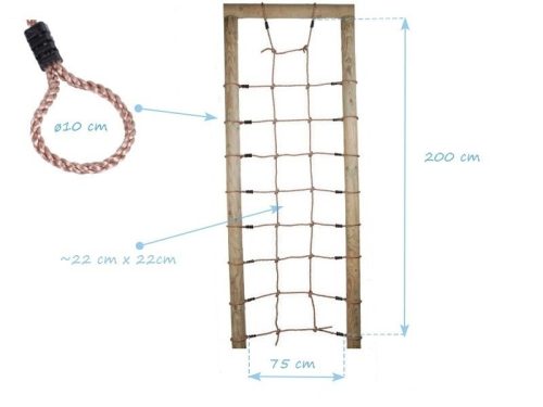 Plasa de catarat din franghie 75x200 cm