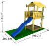 Jungle Gym Turn de joaca Chalet cu tobogan de 290 cm 