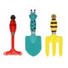 Set unelte de grădinărit pentru copii, cu mânere în formă de buburuză, broască și albină