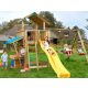 Jungle Gym loc de joaca Turn Chalet cu Modul Minimarket si leagan 