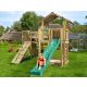 Jungle Gym loc de joaca Turn Chalet cu modul pod Bridge 