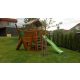 Jungle Gym loc de joaca Pirati cu turn Chalet cu modul Vapor si leagan 